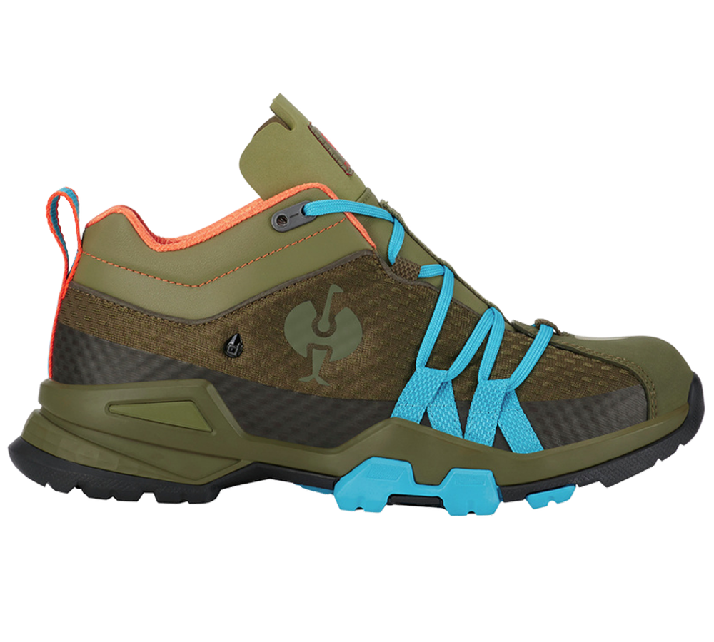 O2: O2 Work shoes e.s. Kobuk low + mudgreen/nice blue