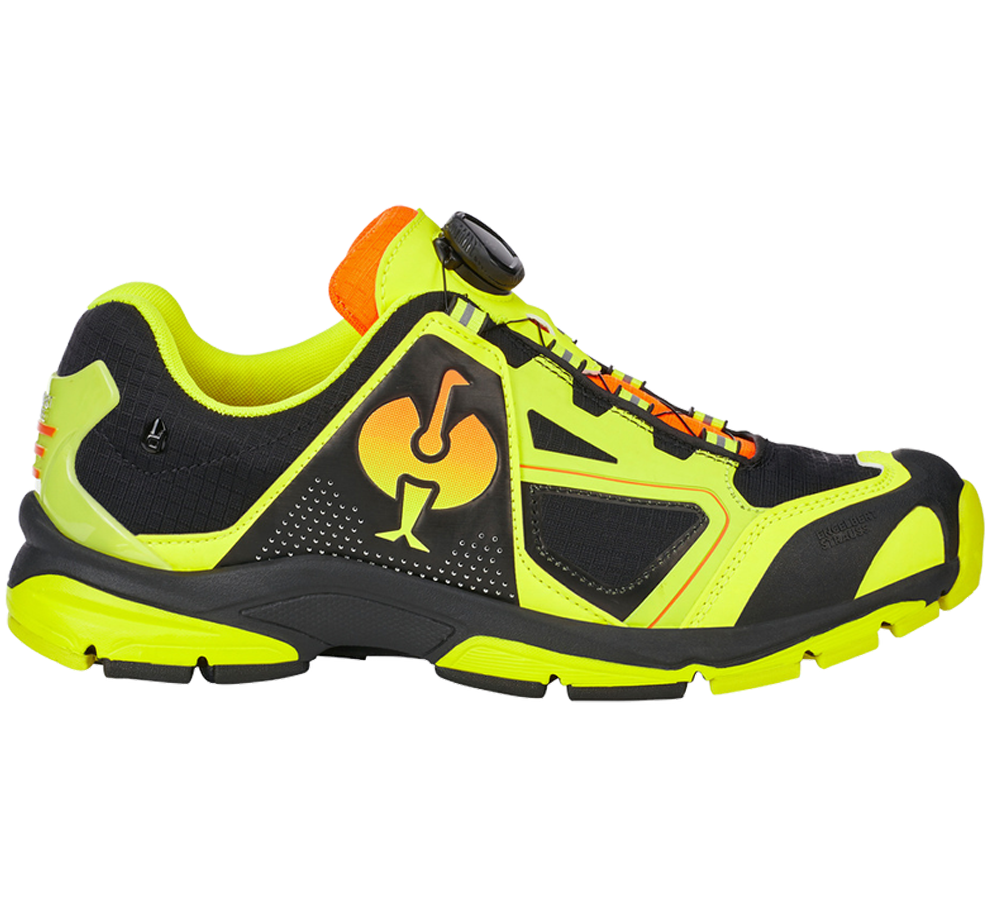 O2: O2 Work shoes e.s. Minkar II + black/high-vis yellow/high-vis orange