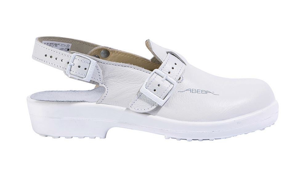 Hospitality / Catering: ABEBA SB Safety shoes Rhodos + white
