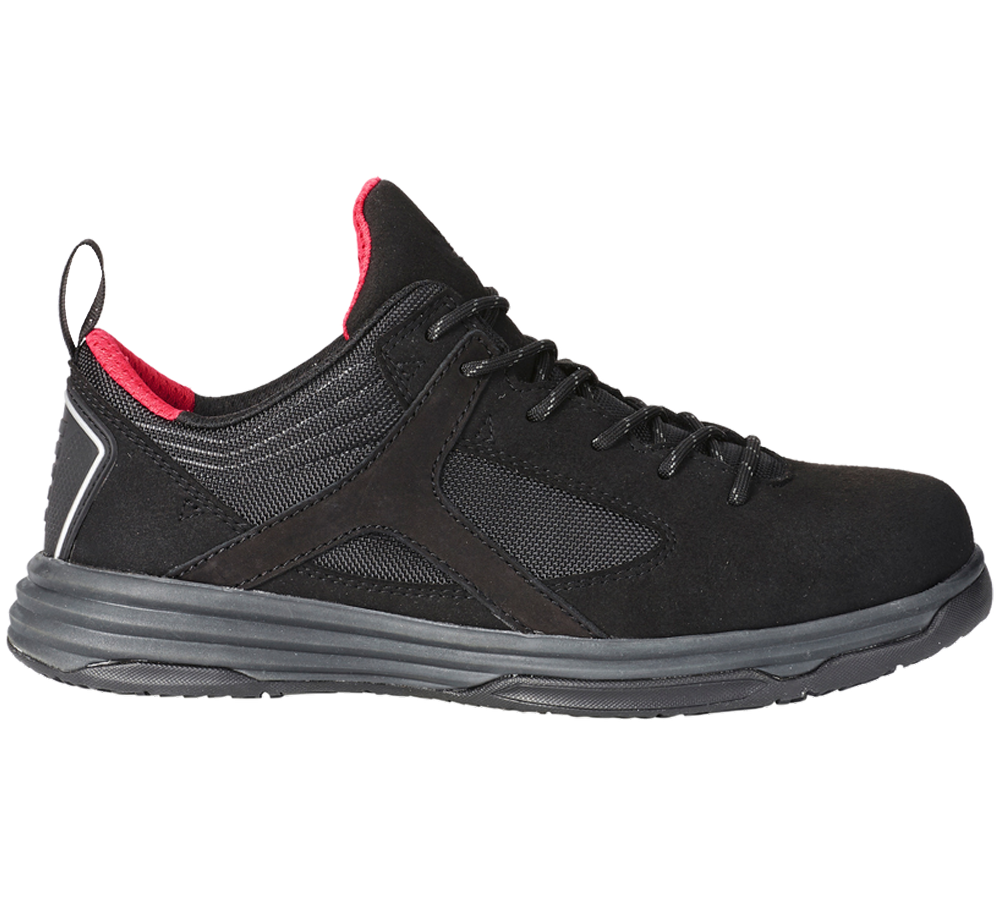 Safety Trainers: e.s. S1 Safety shoes Polana low + black
