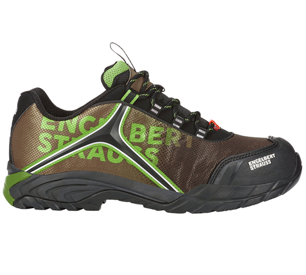 Safety Trainers: e.s. S1 Safety shoes Merak + chestnut/hazelnut