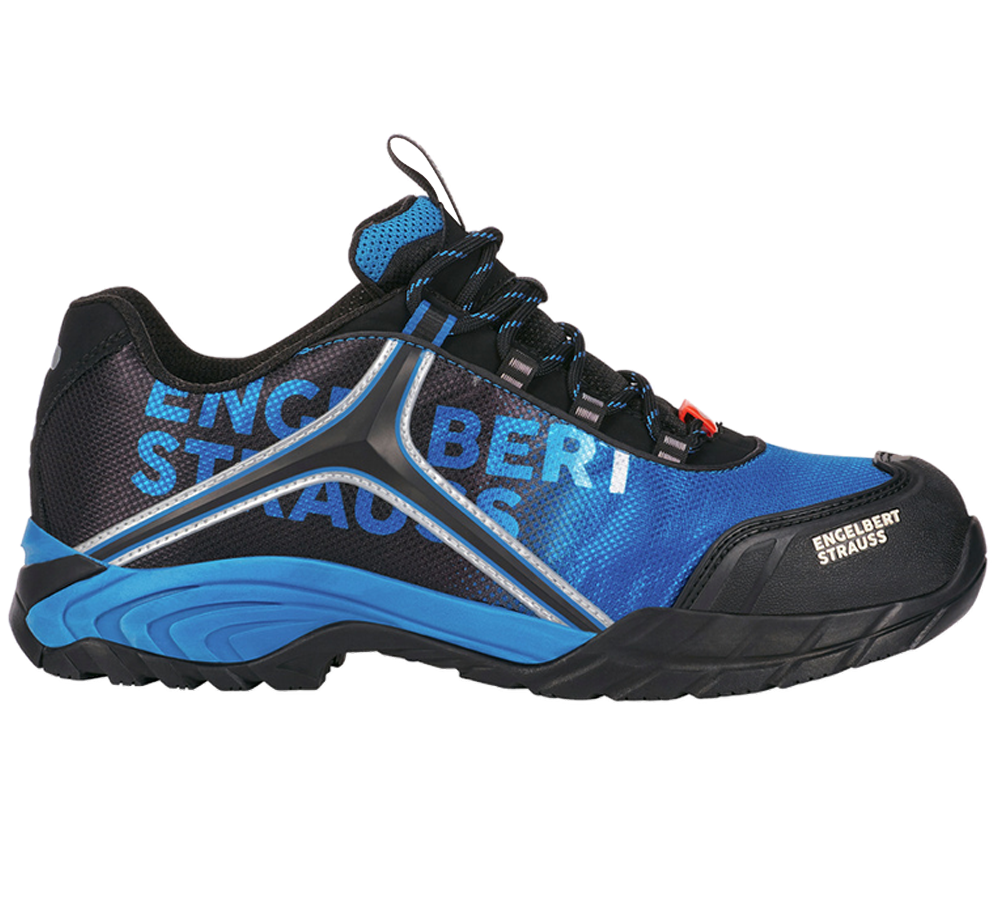 Safety Trainers: e.s. S1 Safety shoes Merak + graphite/gentianblue