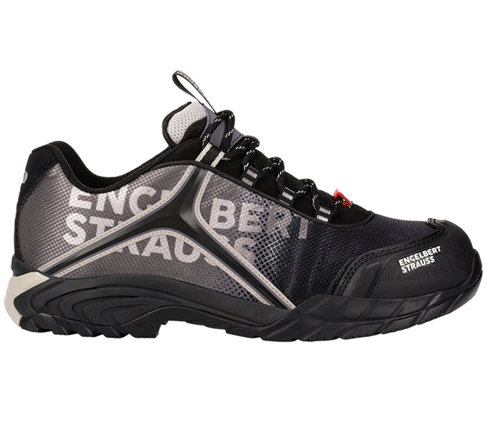 Safety Trainers: e.s. S1 Safety shoes Merak + black/grey/silver