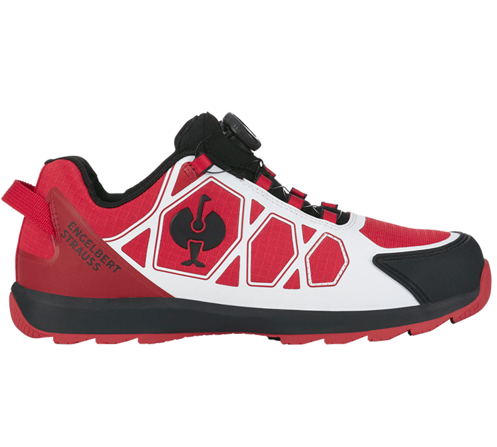 Safety Trainers: S1 Safety shoes e.s. Baham II low + red/black