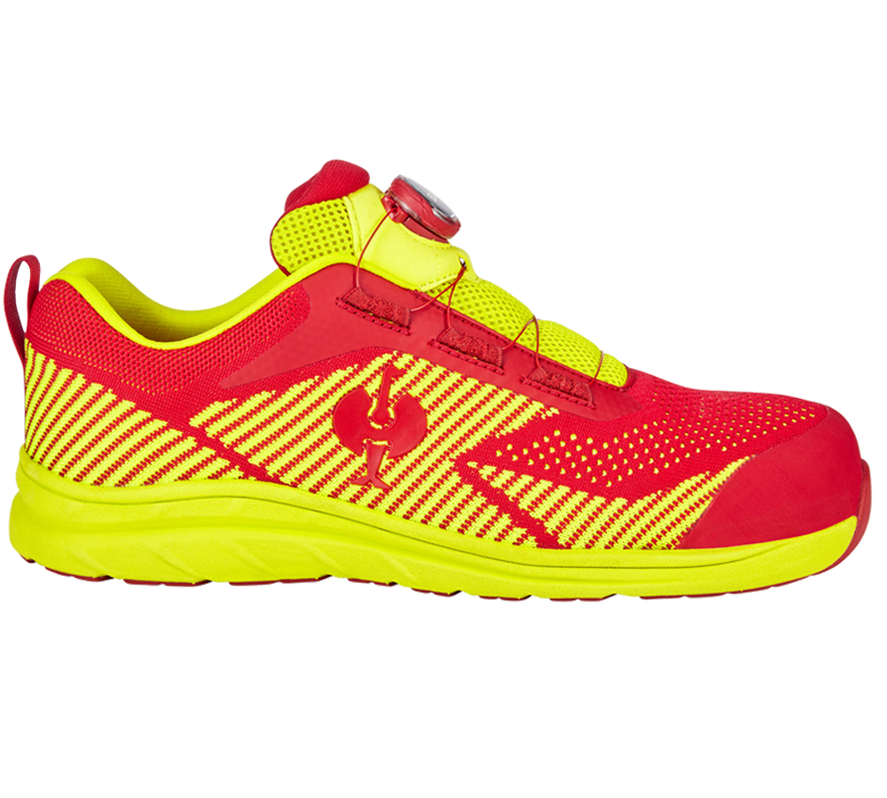 S1: S1 Safety shoes e.s. Tegmen IV low + fiery red/high-vis yellow