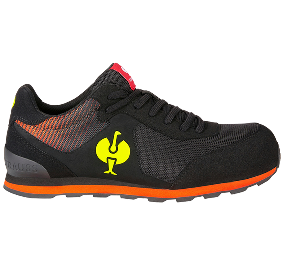 Safety Trainers: S1 Safety shoes e.s. Sirius II + black/high-vis yellow/red