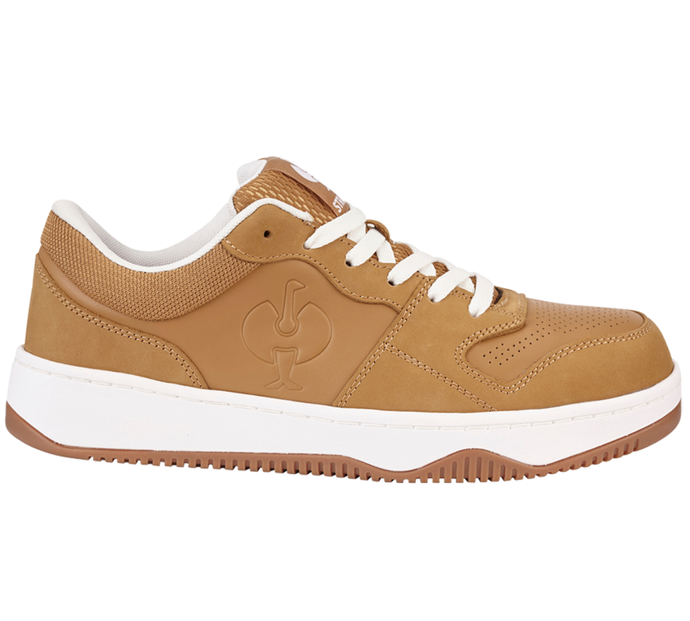Safety Trainers: S1 Safety shoes e.s. Eindhoven low + almondbrown/white
