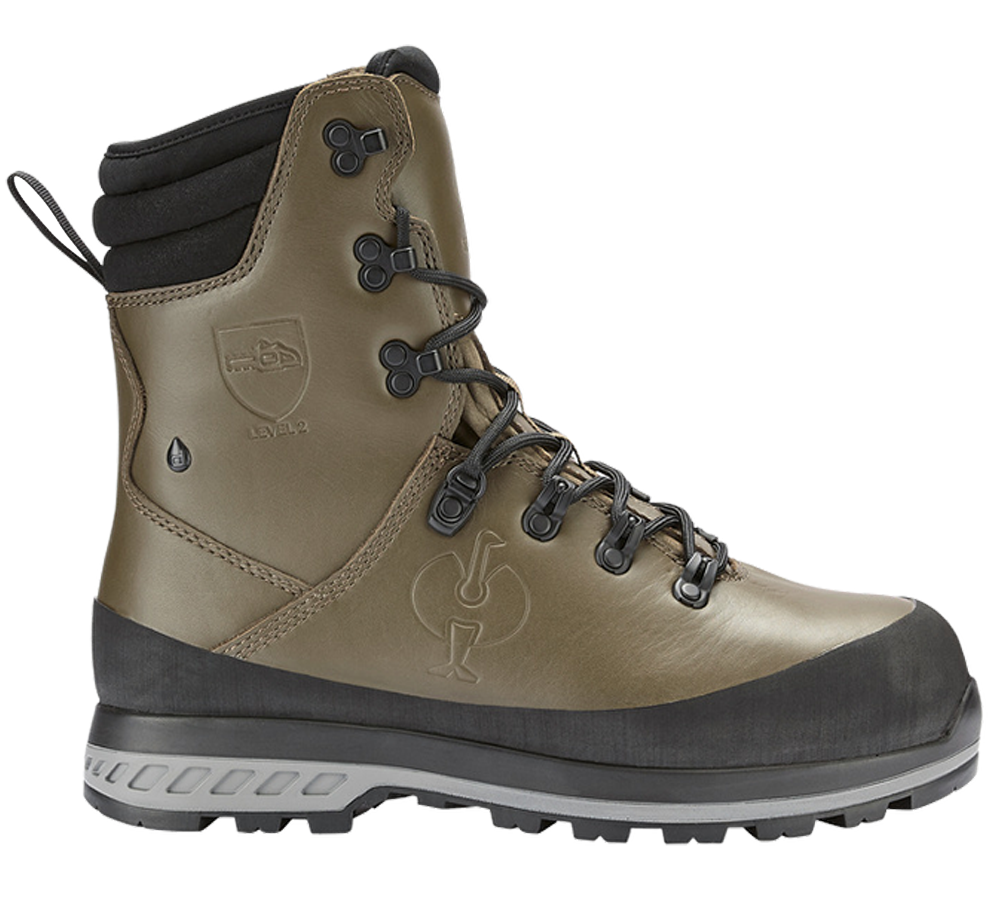S2: e.s. S2 Forestry safety boots Triton + mudgreen