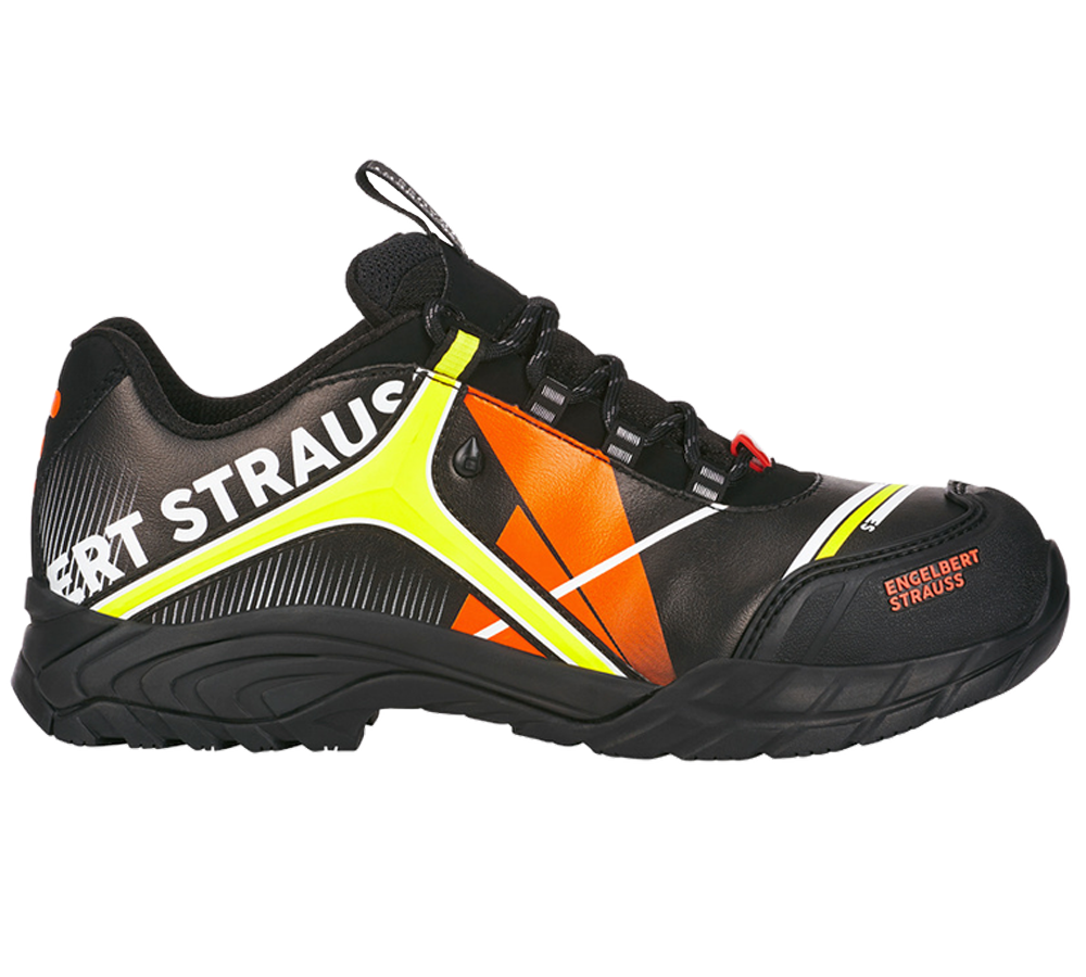 Safety Trainers: e.s. S3 Safety shoes Turais + black/high-vis orange/high-vis yellow