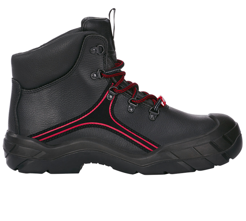 Roofer / Crafts_Footwear: e.s. S3 Safety boots Matar + black/red