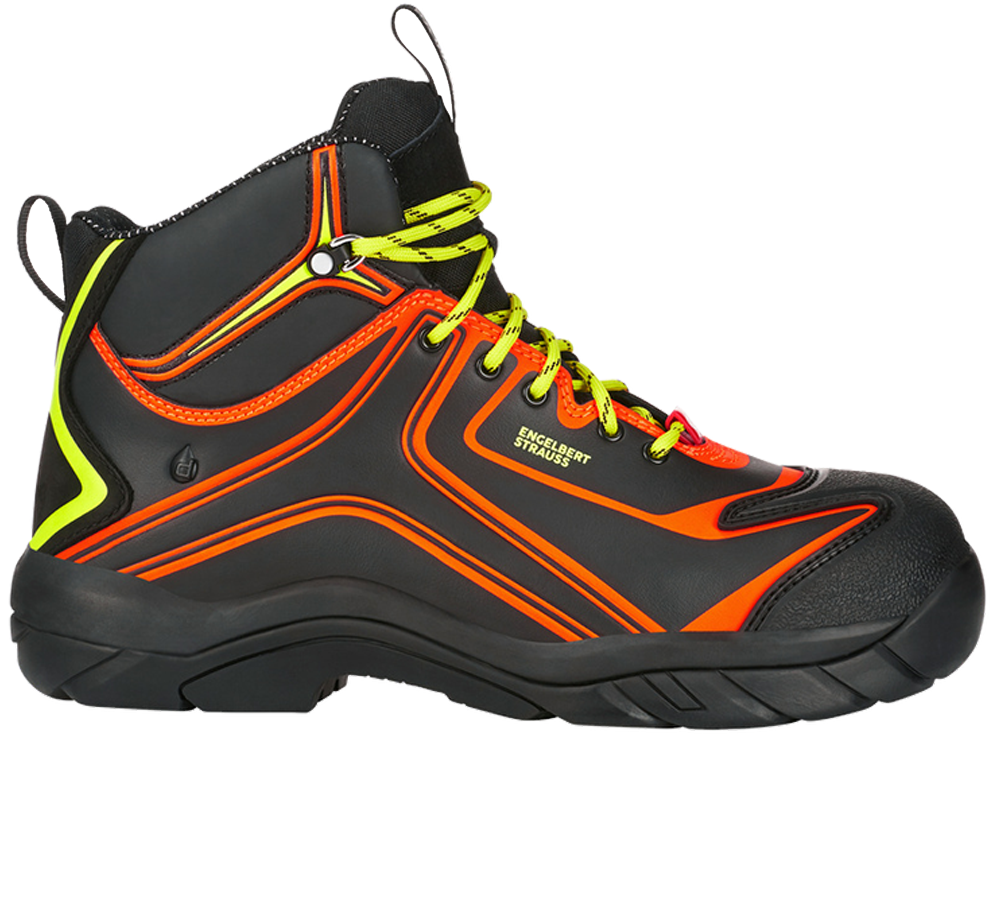 S3: e.s. S3 Safety shoes Kajam + black/high-vis orange/high-vis yellow