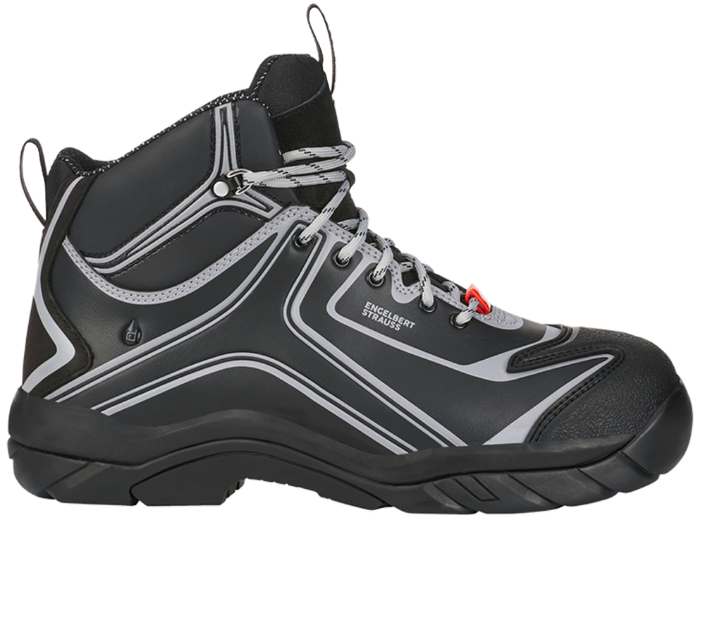 Safety Trainers: e.s. S3 Safety shoes Kajam + black/platinum