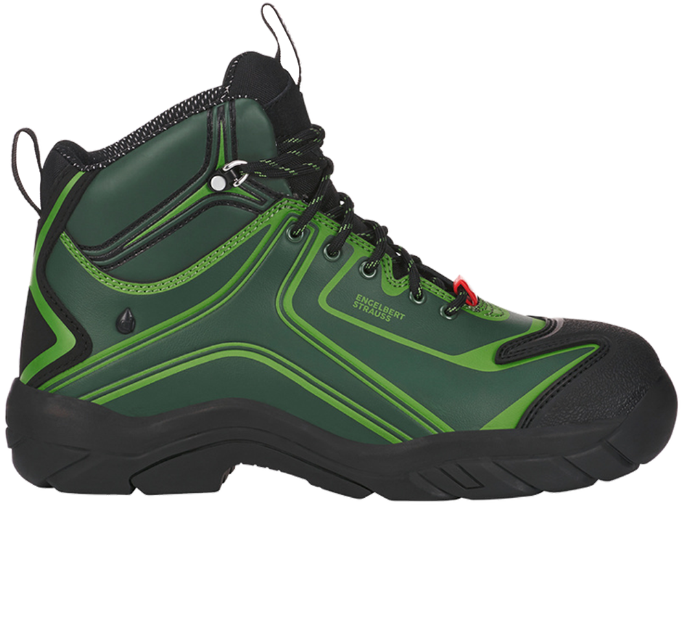 Safety Trainers: e.s. S3 Safety shoes Kajam + green/seagreen