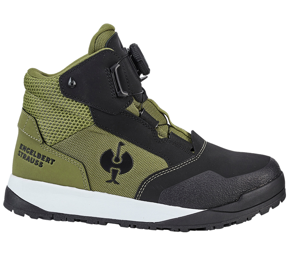 Safety Trainers: S7 Safety boots e.s. Murcia mid + black/mountaingreen