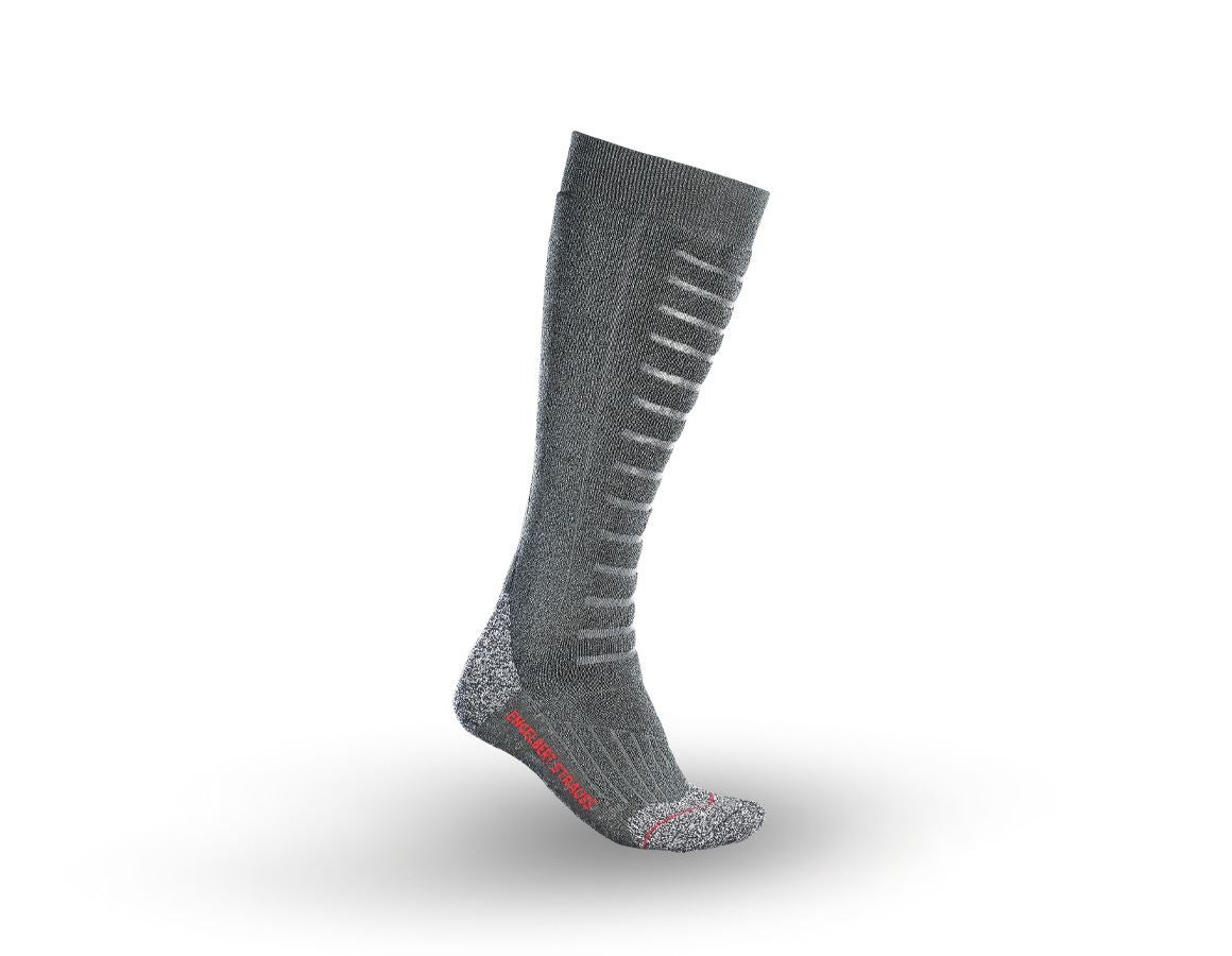 Socks: e.s. Allround socks function x-warm/x-high + dark grey melange