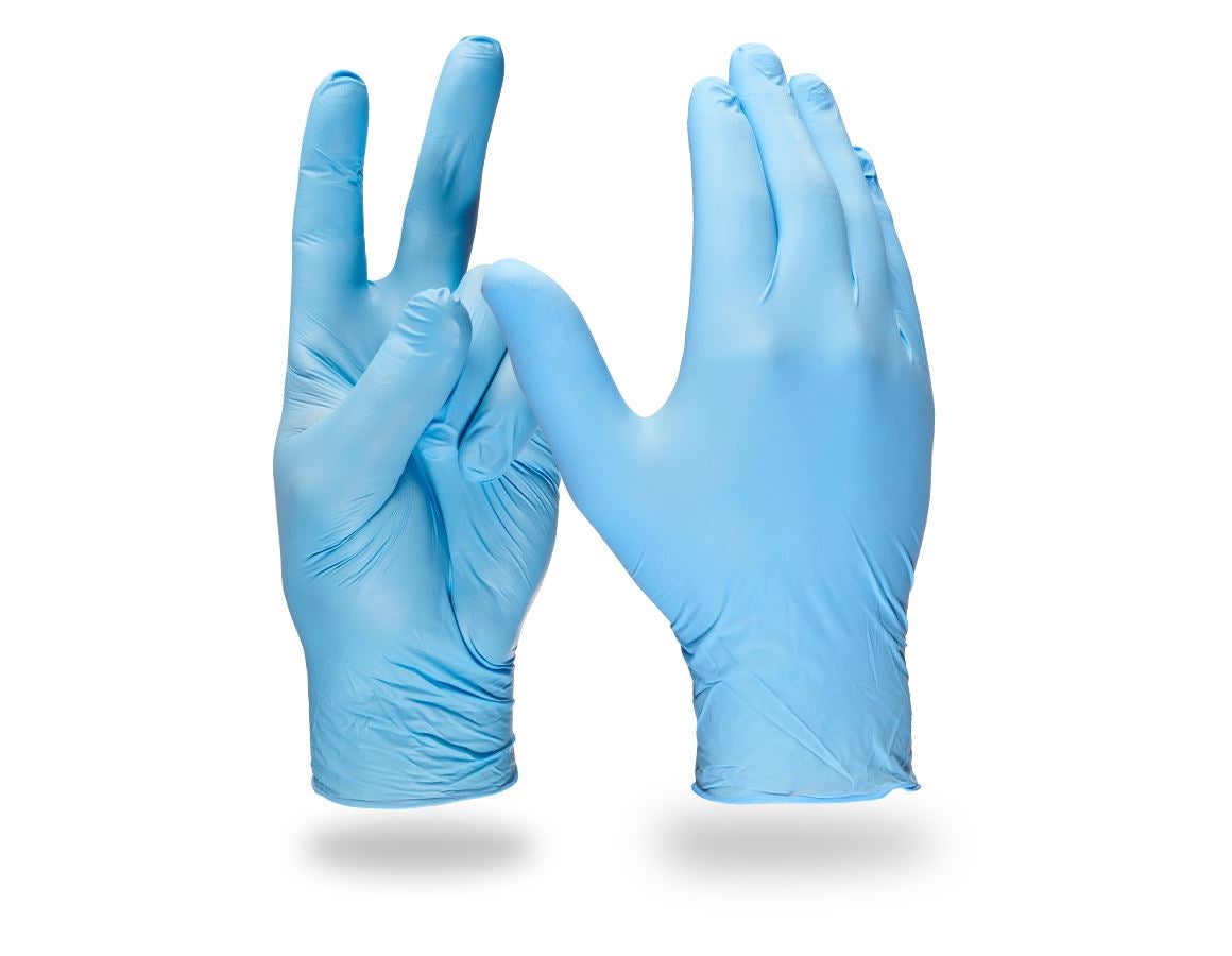 Coated: Disposable nitrile gloves Basic, powder-free + blue