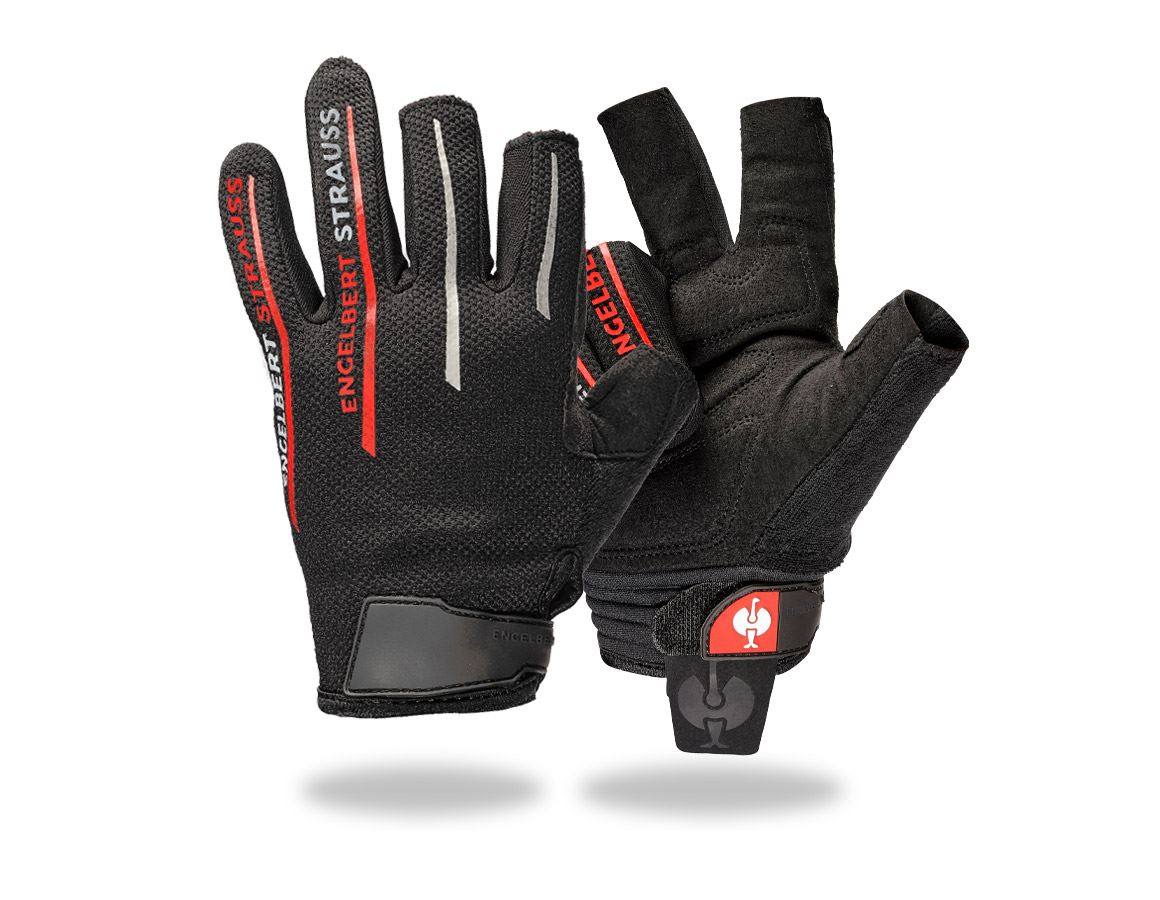 Hybrid: e.s. Mechanic's gloves Sensor + black/red