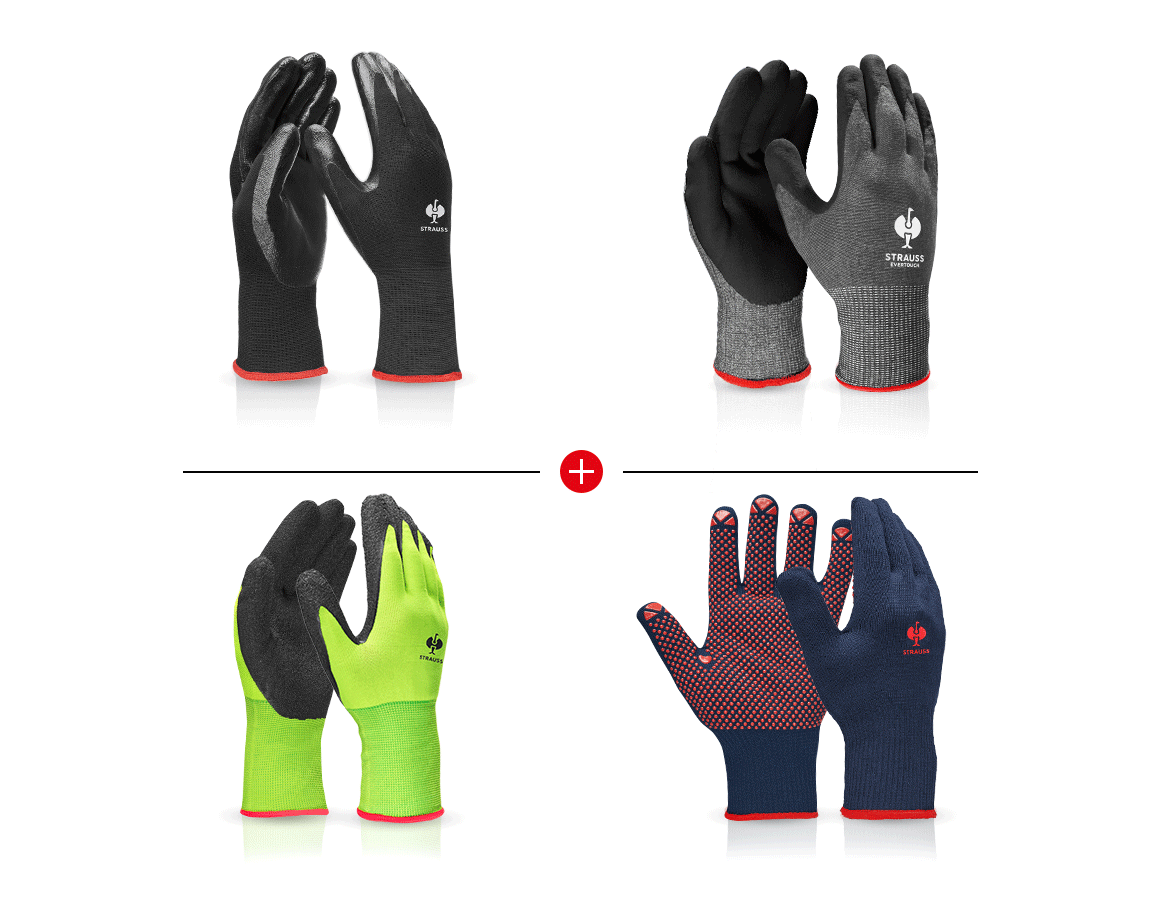Sets | Accessories: TEST-SET: Gloves with medium mechanical protection