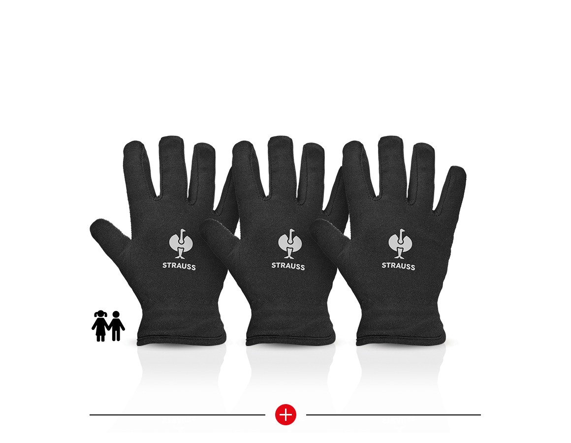 Accessories: 3 for 2 e.s. Child. winter gloves Fleece Comfort + black