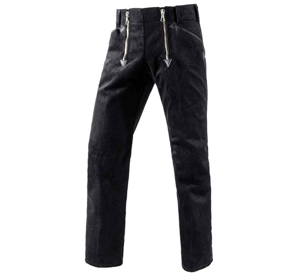 Roofer / Crafts: e.s. Craftman's Trousers Wide Wale Cord + black