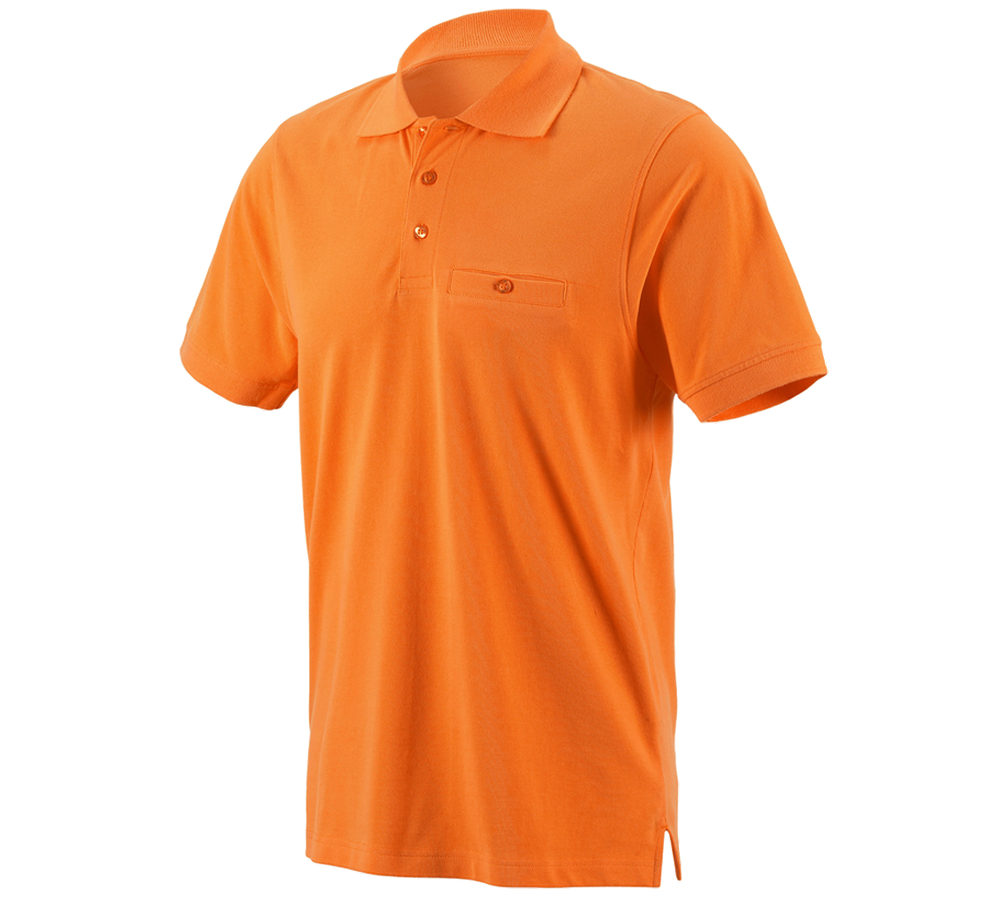 Plumbers / Installers: e.s. Polo shirt cotton Pocket + orange