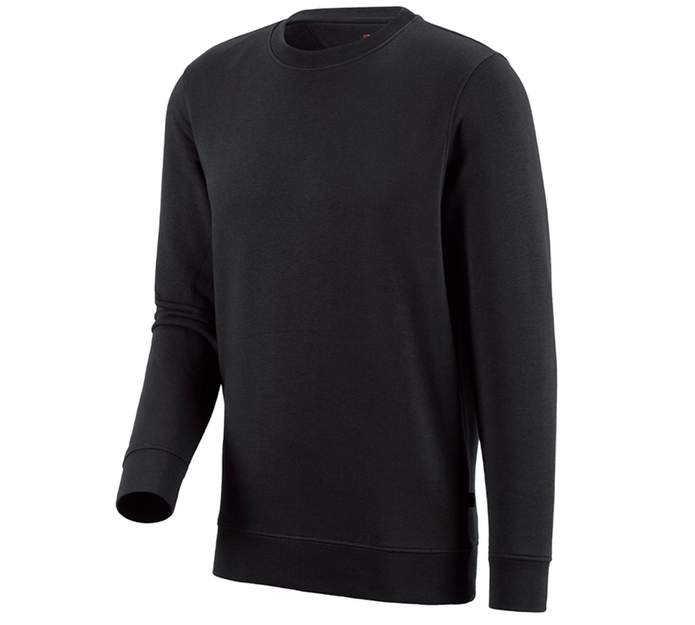e.s. Sweatshirt poly cotton black | Strauss