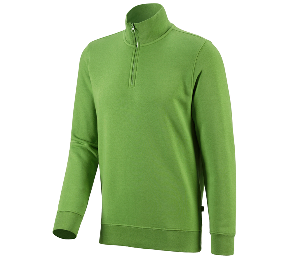 Plumbers / Installers: e.s. ZIP-sweatshirt poly cotton + seagreen