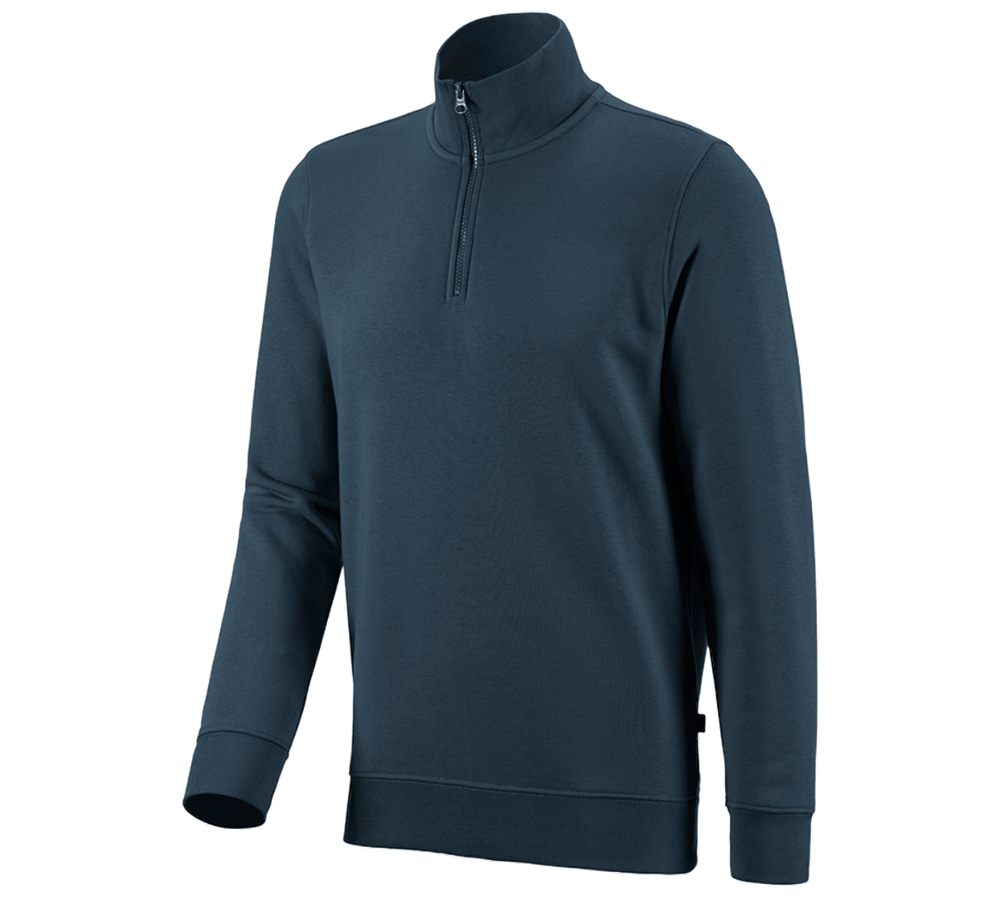 Joiners / Carpenters: e.s. ZIP-sweatshirt poly cotton + seablue