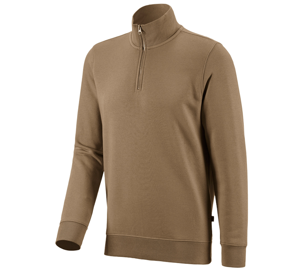 Topics: e.s. ZIP-sweatshirt poly cotton + khaki