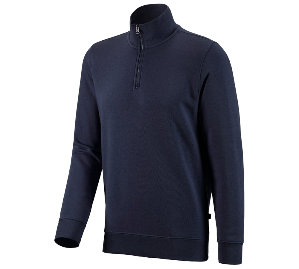 Plumbers / Installers: e.s. ZIP-sweatshirt poly cotton + navy