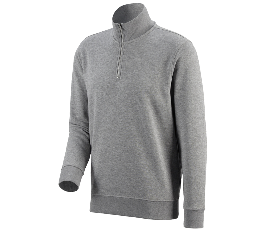 Joiners / Carpenters: e.s. ZIP-sweatshirt poly cotton + grey melange