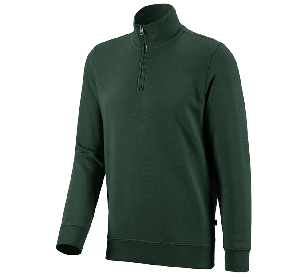 Joiners / Carpenters: e.s. ZIP-sweatshirt poly cotton + green