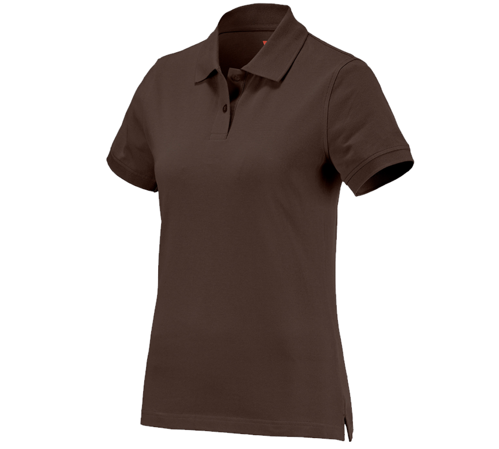 Plumbers / Installers: e.s. Polo shirt cotton, ladies' + chestnut