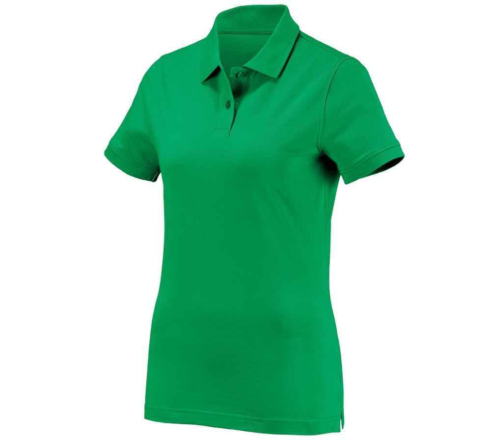 Plumbers / Installers: e.s. Polo shirt cotton, ladies' + grassgreen