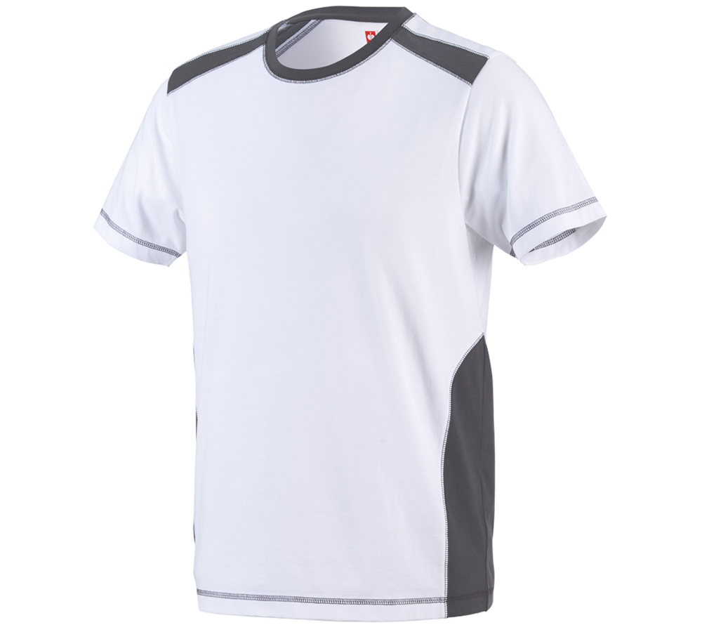 Topics: T-shirt cotton e.s.active + white/anthracite
