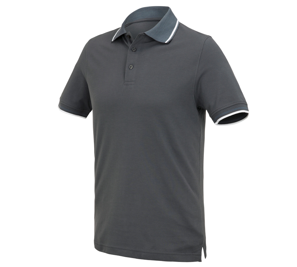 Plumbers / Installers: e.s. Polo shirt cotton Deluxe Colour + anthracite/cement