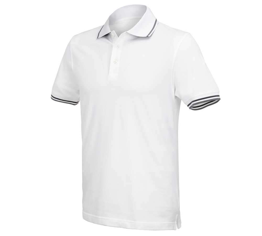 Topics: e.s. Polo shirt cotton Deluxe Colour + white/anthracite