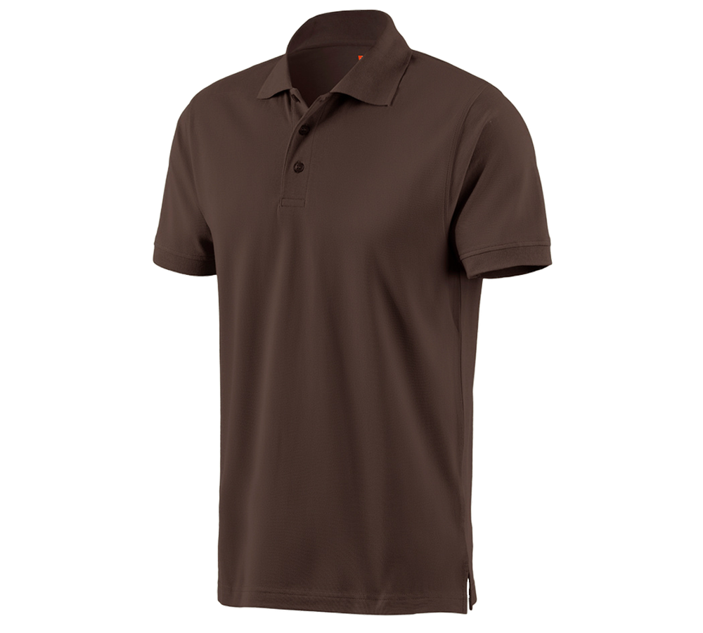 Shirts, Pullover & more: e.s. Polo shirt cotton + chestnut