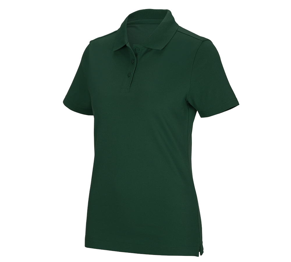 Gardening / Forestry / Farming: e.s. Functional polo shirt poly cotton, ladies' + green