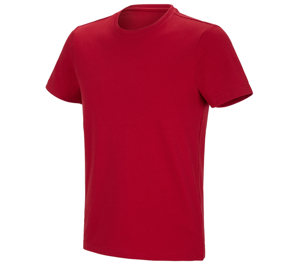 Topics: e.s. Functional T-shirt poly cotton + fiery red