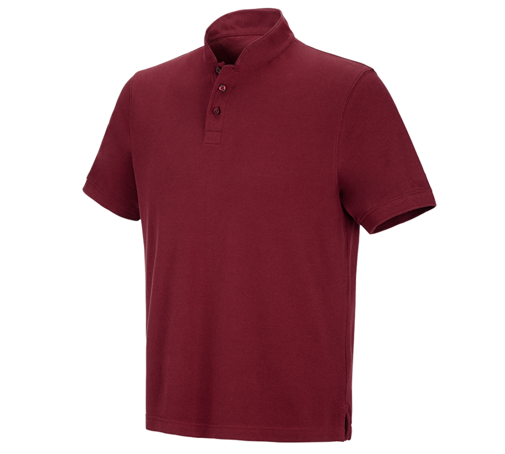 Plumbers / Installers: e.s. Polo shirt cotton Mandarin + ruby