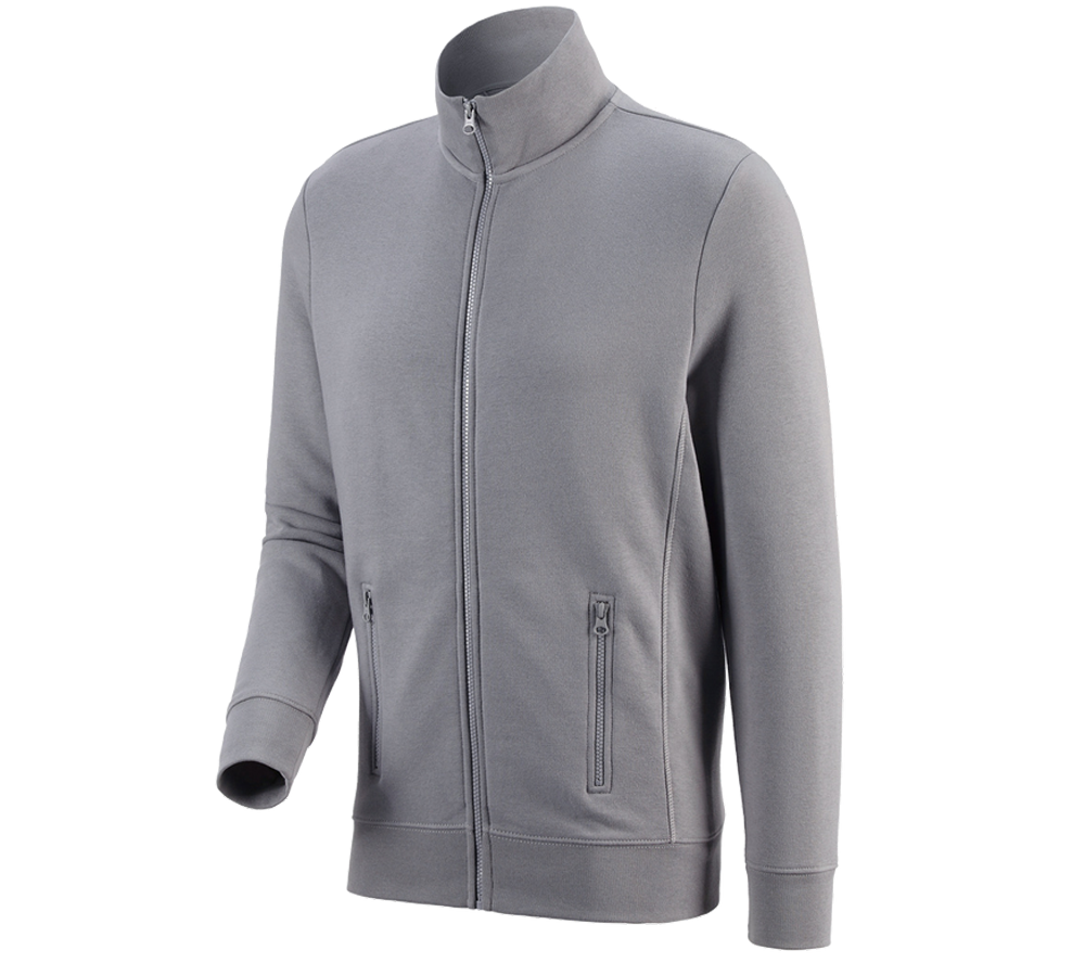 Shirts, Pullover & more: e.s. Sweat jacket poly cotton + platinum