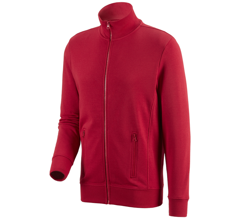 Plumbers / Installers: e.s. Sweat jacket poly cotton + red