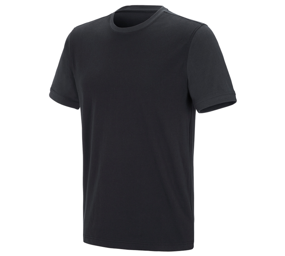 Shirts, Pullover & more: e.s. T-shirt cotton stretch bicolor + black/graphite