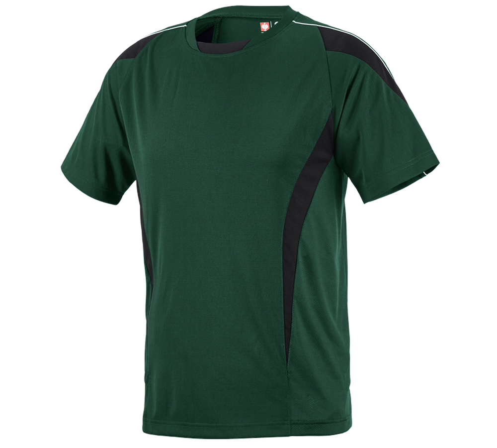 Topics: e.s. Functional T-shirt poly Silverfresh + green/black