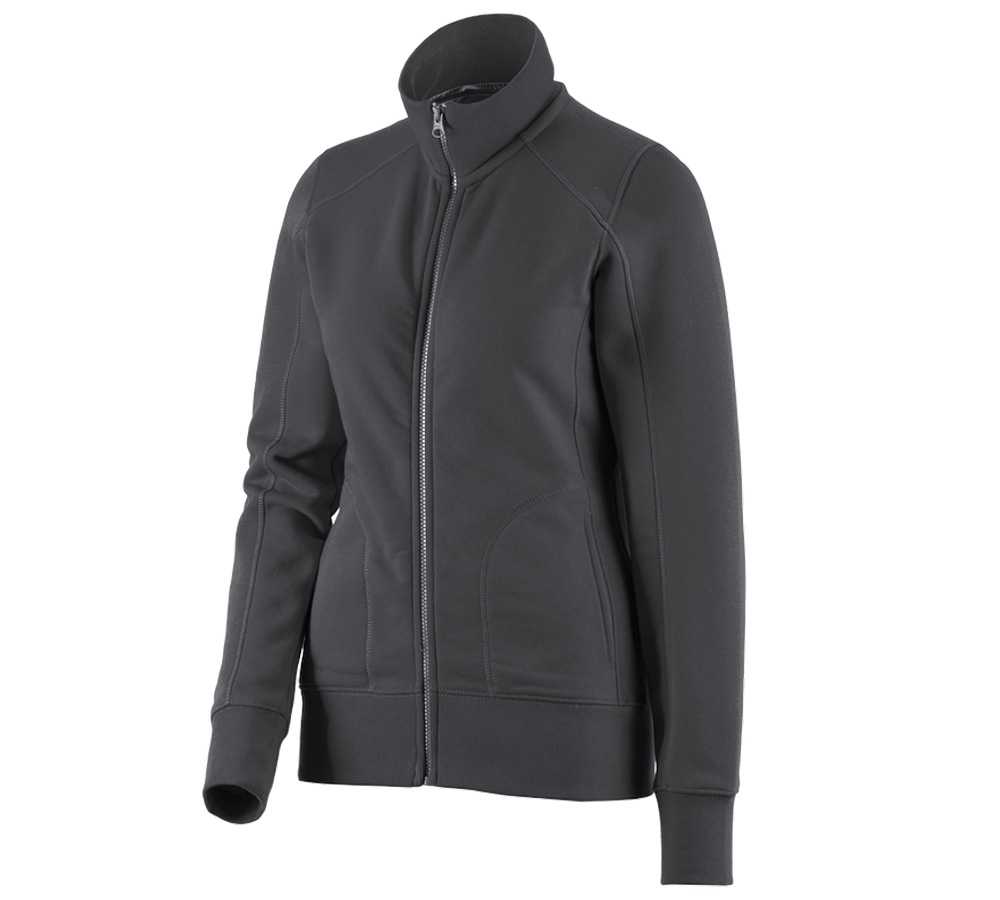Shirts, Pullover & more: e.s. Sweat jacket poly cotton, ladies' + anthracite
