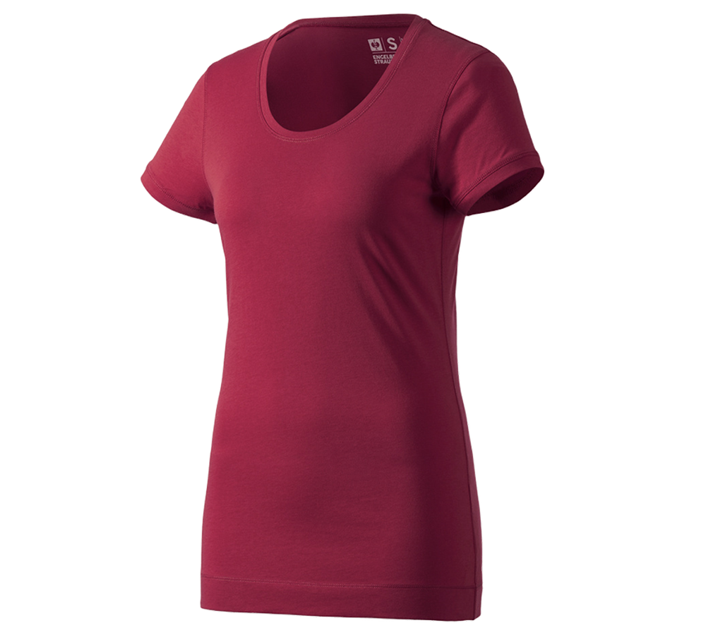 Shirts, Pullover & more: e.s. Long shirt cotton, ladies' + bordeaux