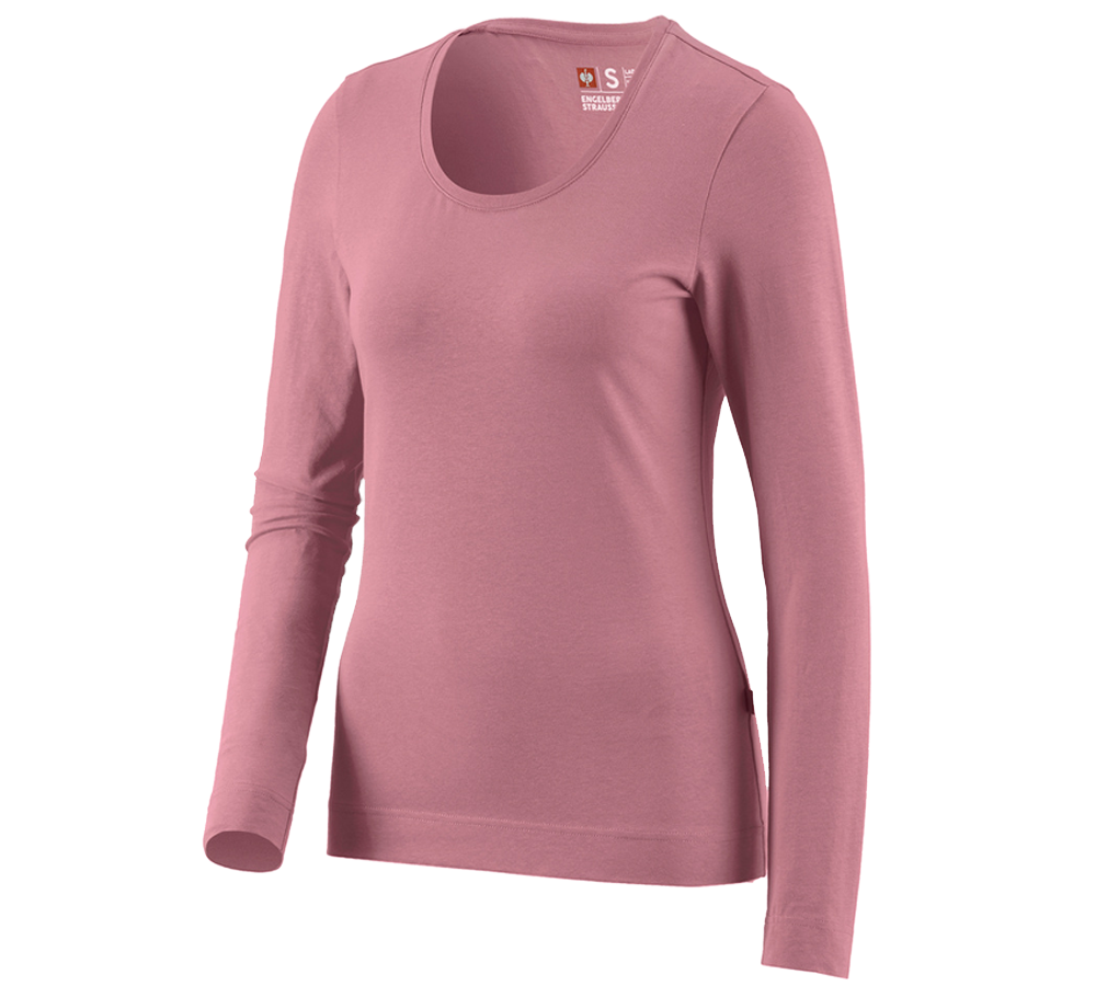 Shirts, Pullover & more: e.s. Long sleeve cotton stretch, ladies' + antiquepink