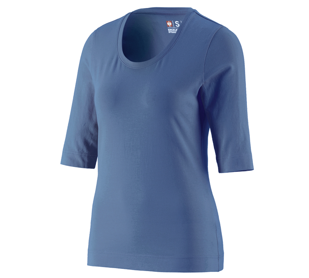 Topics: e.s. Shirt 3/4 sleeve cotton stretch, ladies' + cobalt