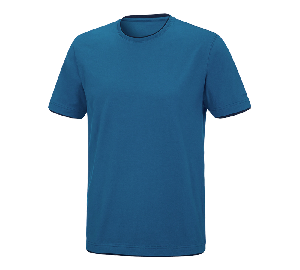 Topics: e.s. T-shirt cotton stretch Layer + atoll/navy